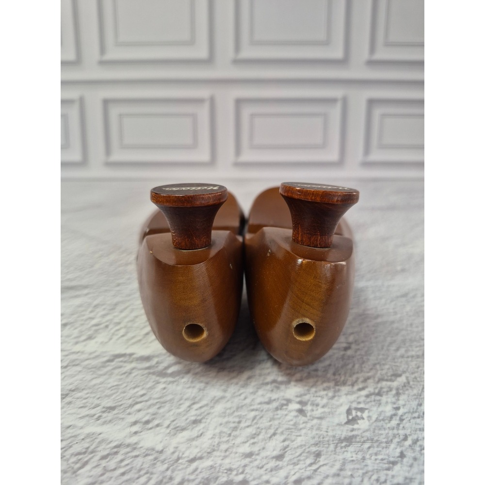 Nettleton Vintage Wooden Adjustable Shoe Trees Brown Mens Size L Slotted Design - Picture 5 of 13